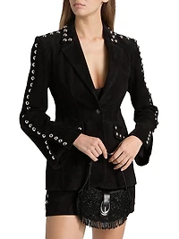 Milly Studded Suede Jacket