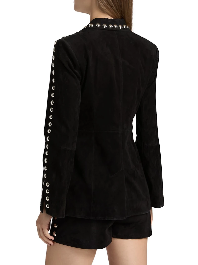 Milly Studded Suede Jacket