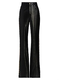 Shailene Studded Faux Leather Pants