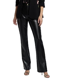 Shailene Studded Faux Leather Pants
