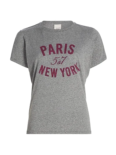 Paris NY Rhinestone Logo T-Shirt