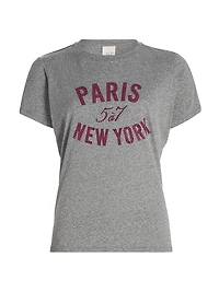 Paris NY Rhinestone Logo T-Shirt