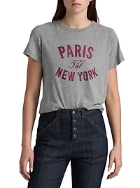 Paris NY Rhinestone Logo T-Shirt