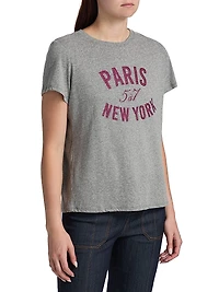 Paris NY Rhinestone Logo T-Shirt