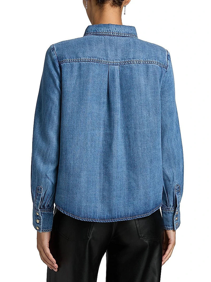 Juliette Rhinestone-Embellished Embroidered Top