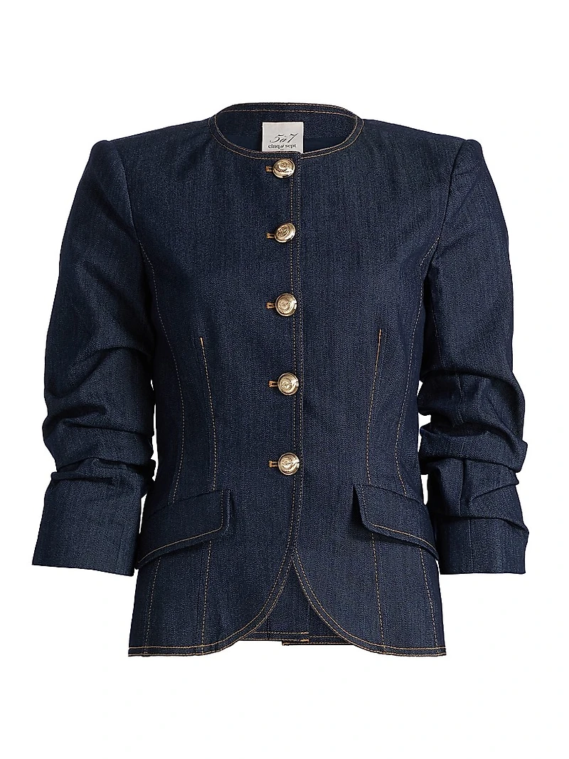 Chris Ruched Denim Jacket