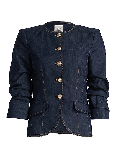Chris Ruched Denim Jacket