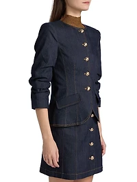 Chris Ruched Denim Jacket