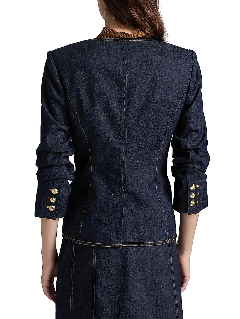 Chris Ruched Denim Jacket