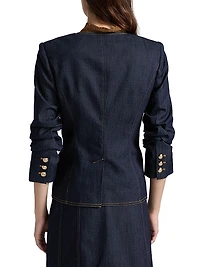 Chris Ruched Denim Jacket