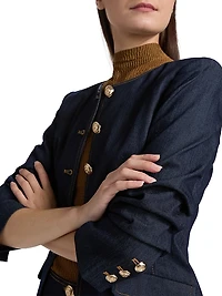 Chris Ruched Denim Jacket