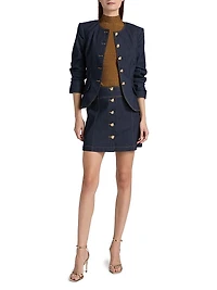 Chris Ruched Denim Jacket