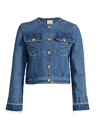 Travis Collarless Denim Jacket