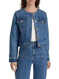 Travis Collarless Denim Jacket