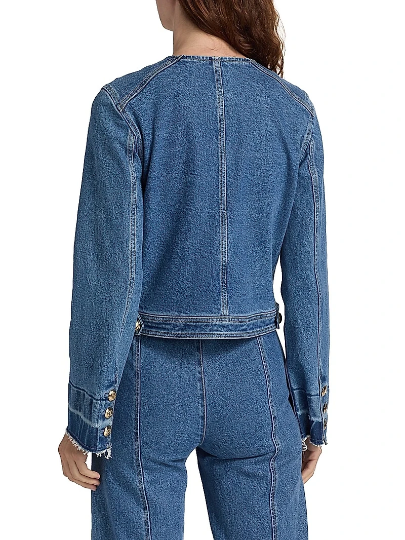 Travis Collarless Denim Jacket