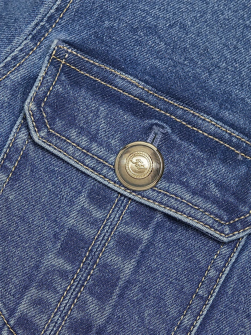 Travis Collarless Denim Jacket