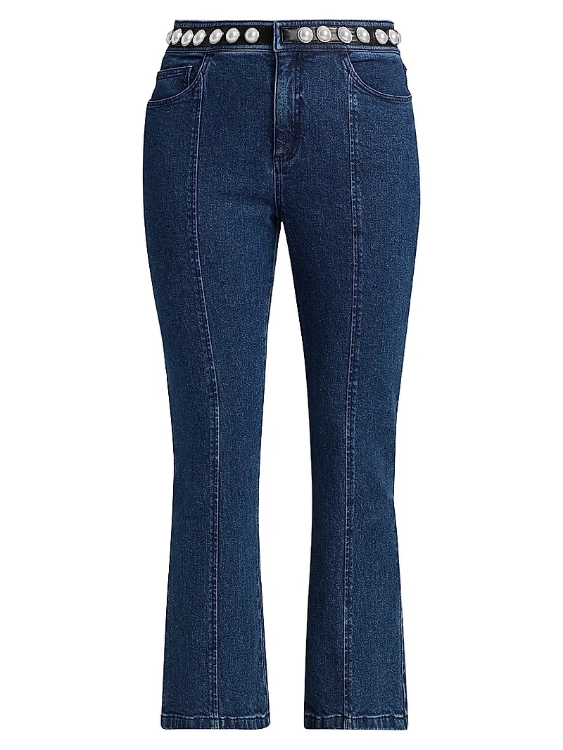Shannon Pearl-Embellished Jeans