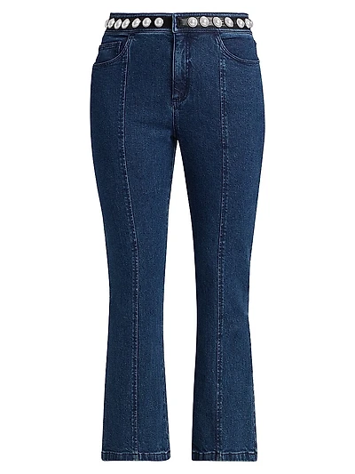 Shannon Pearl-Embellished Jeans