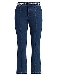 Shannon Pearl-Embellished Jeans