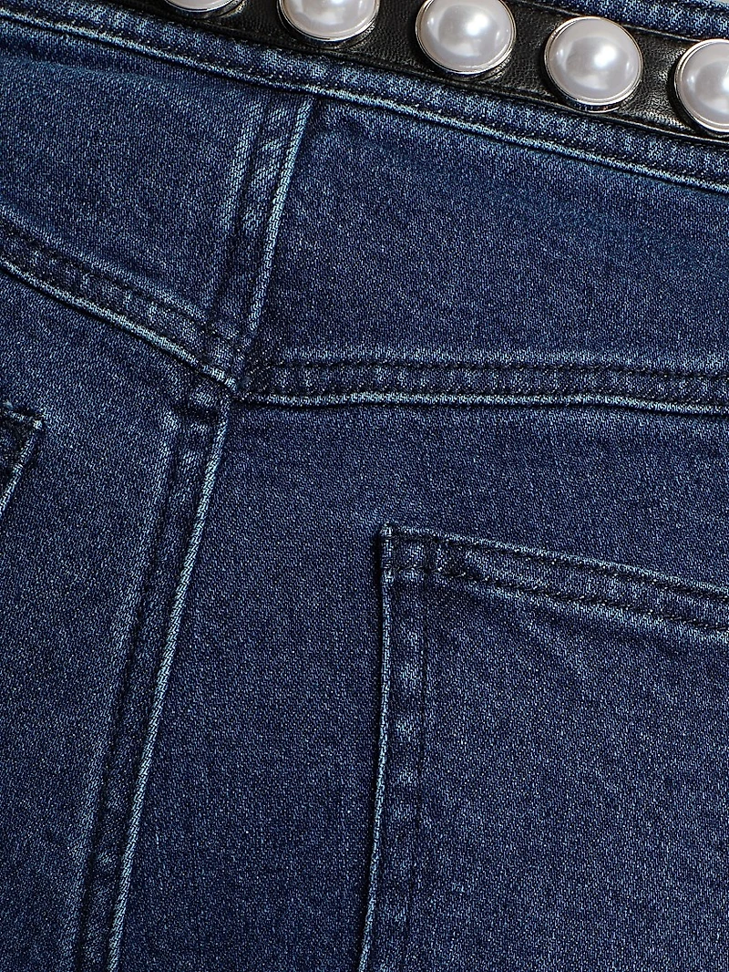 Shannon Pearl-Embellished Jeans