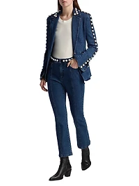 Shannon Pearl-Embellished Jeans