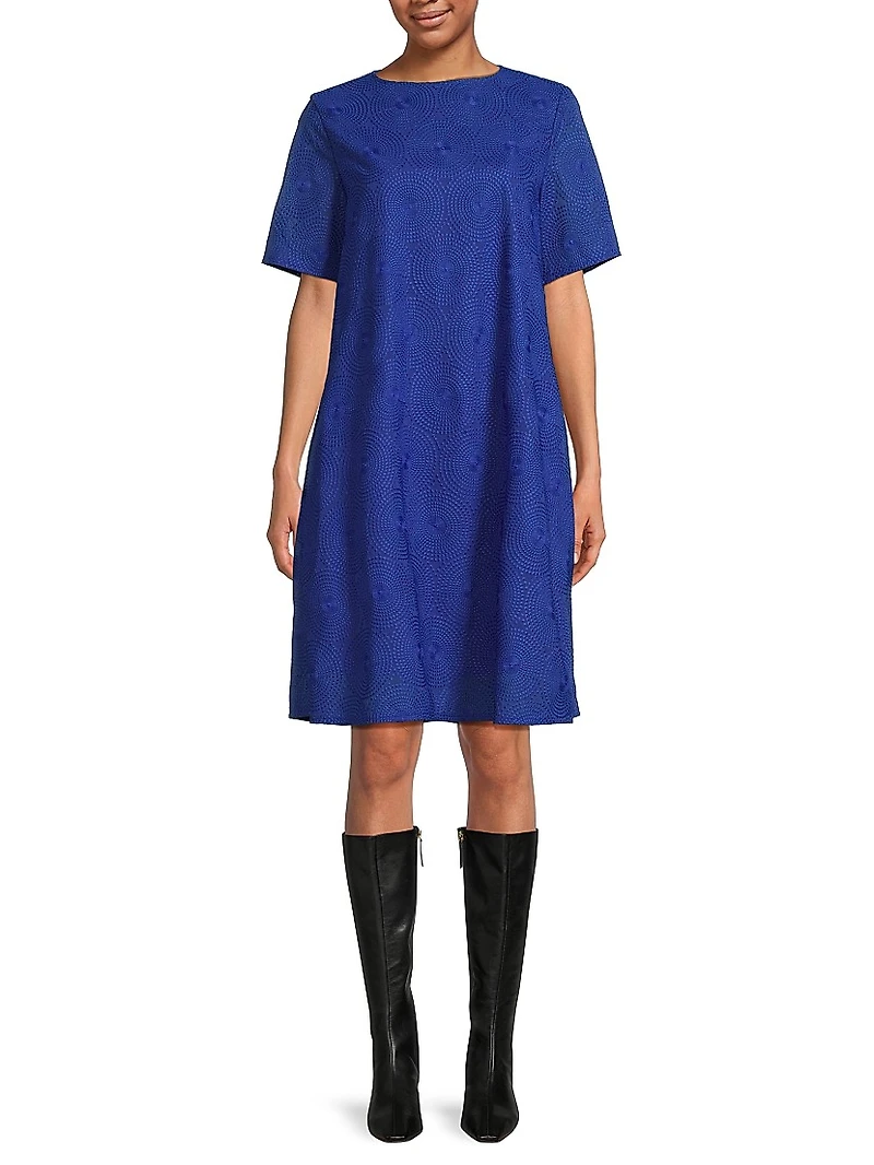 Embroidered A-Line Minidress