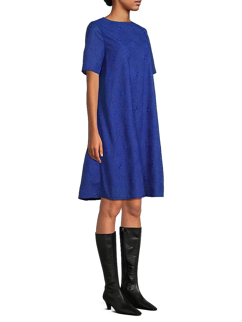 Embroidered A-Line Minidress