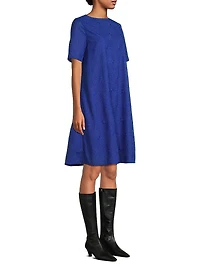 Embroidered A-Line Minidress