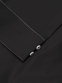 Zip-Front Stretch Cotton Shirtdress