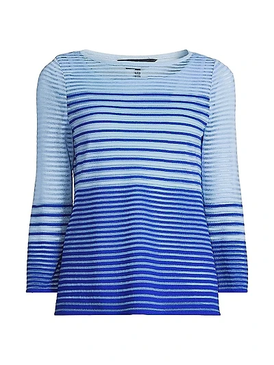 Sheer Stripe Soft Knit Tunic