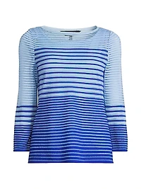 Sheer Stripe Soft Knit Tunic