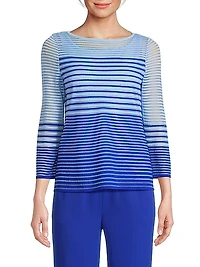 Sheer Stripe Soft Knit Tunic