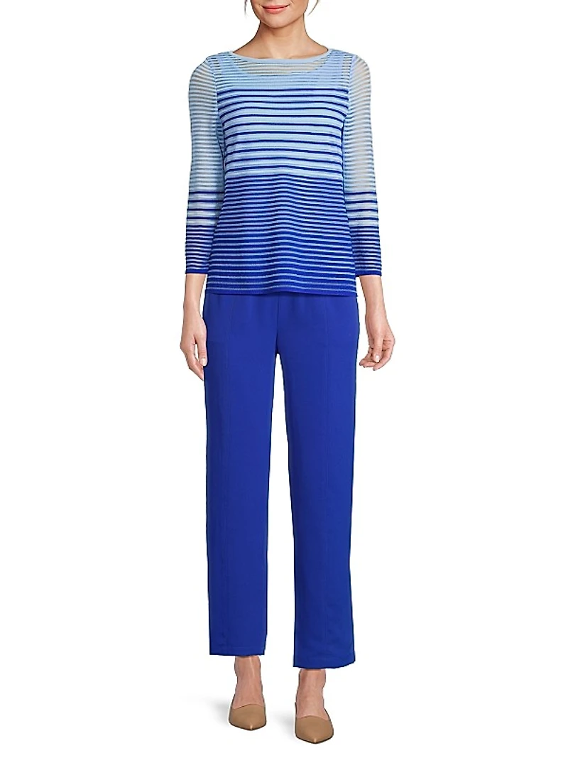 Sheer Stripe Soft Knit Tunic