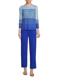 Sheer Stripe Soft Knit Tunic