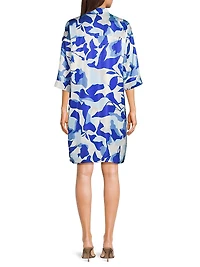 Floral Crepe de Chine Shirt Dress