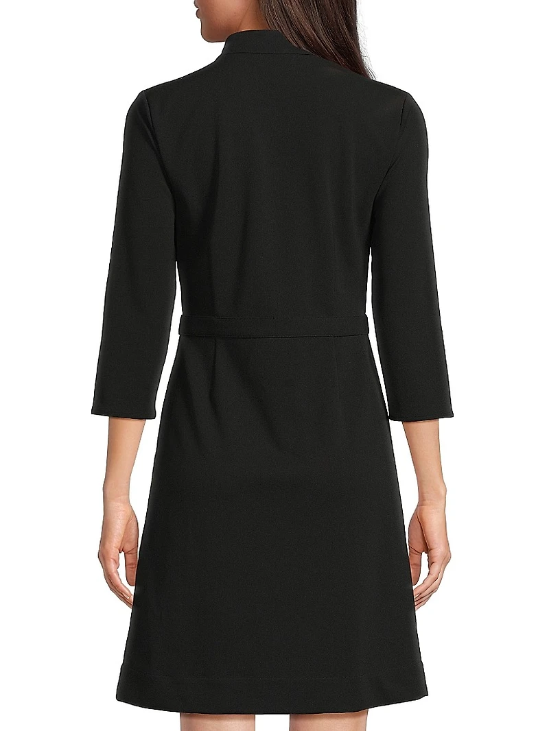 Stretch Deco Crepe Utility Sheath Dress