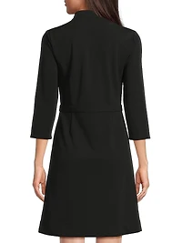 Stretch Deco Crepe Utility Sheath Dress