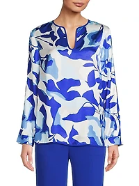 Floral Crepe de Chine Blouse