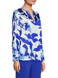 Floral Crepe de Chine Blouse