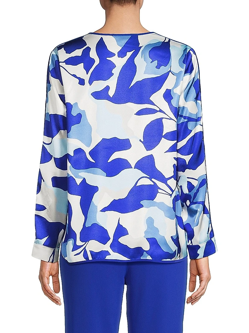 Floral Crepe de Chine Blouse