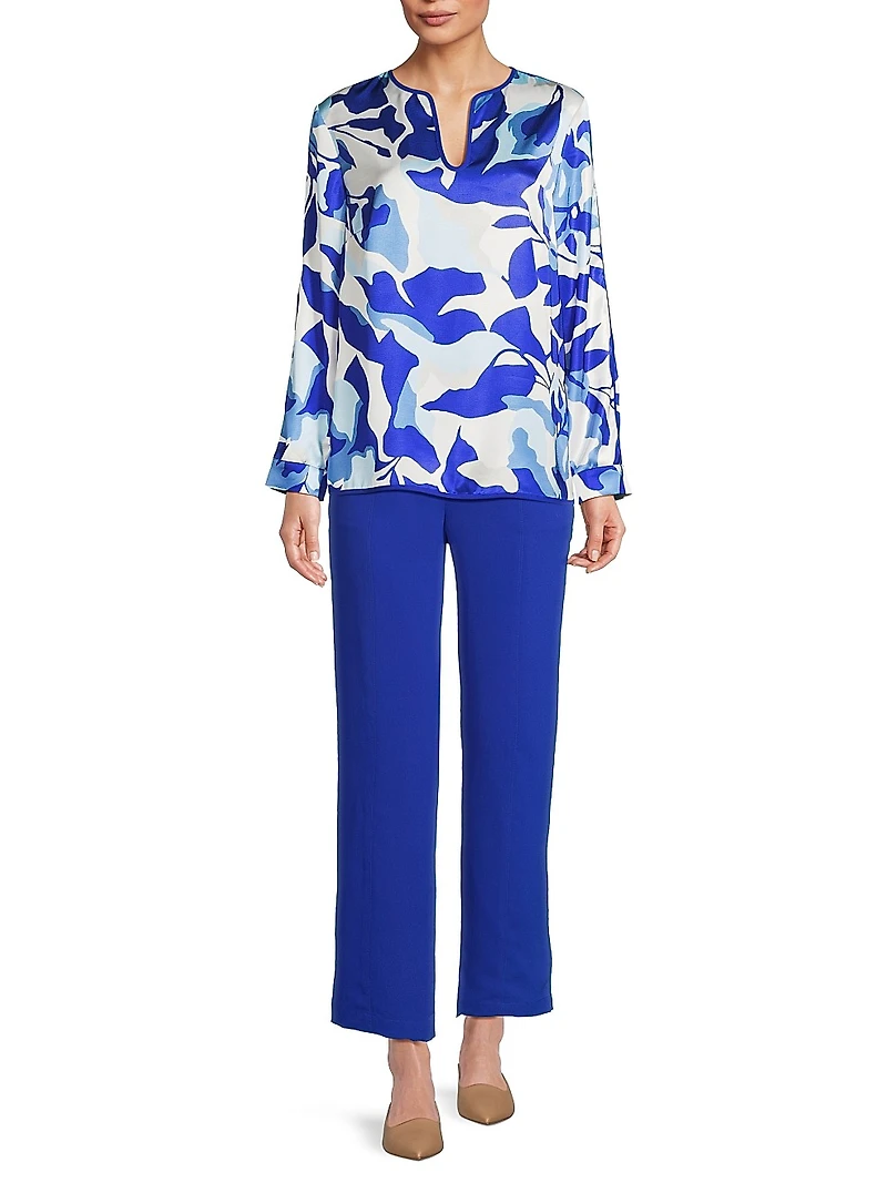 Floral Crepe de Chine Blouse