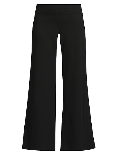 Stretch Deco Crepe Wide-Leg Pants
