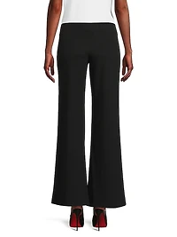 Stretch Deco Crepe Wide-Leg Pants
