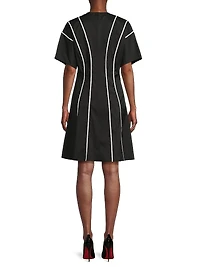 Contrast Trim Cotton Minidress