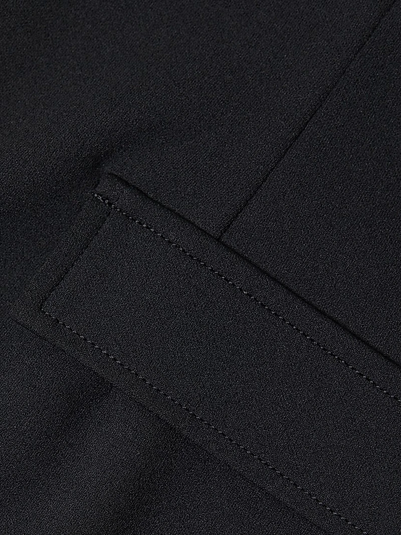 Deco Crepe Boat Neck Sheath Minidress