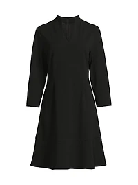 Stretch Deco Crepe Knee-Length Dress