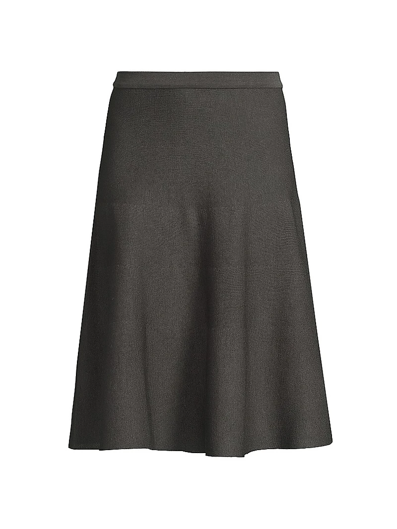 Flare Knit Midi-Skirt
