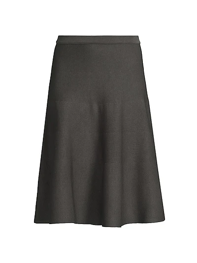 Flare Knit Midi-Skirt