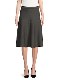 Flare Knit Midi-Skirt