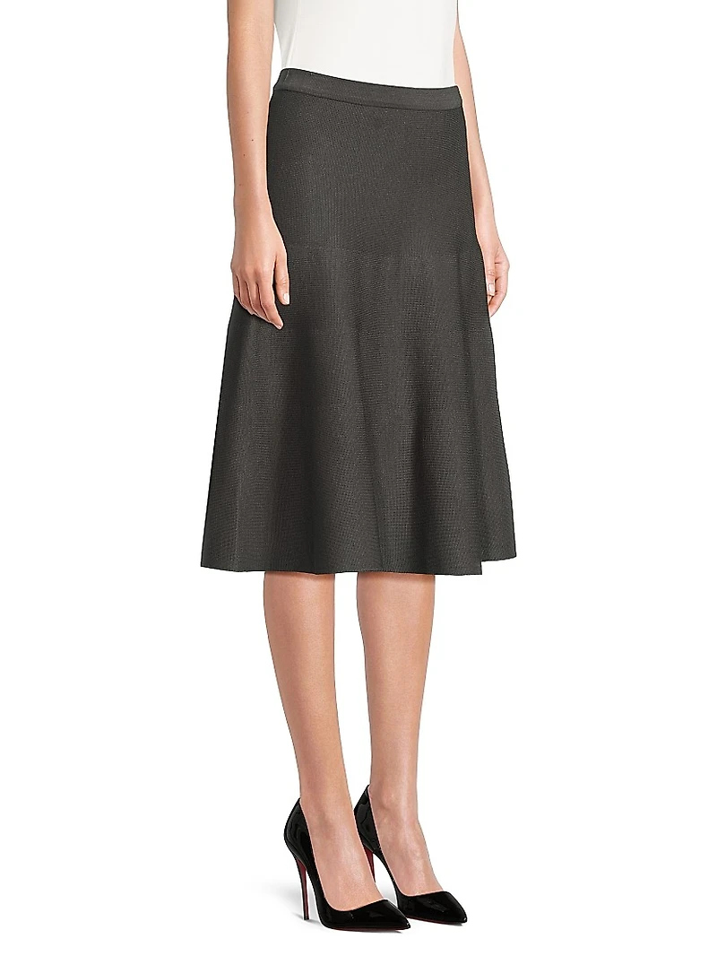 Flare Knit Midi-Skirt
